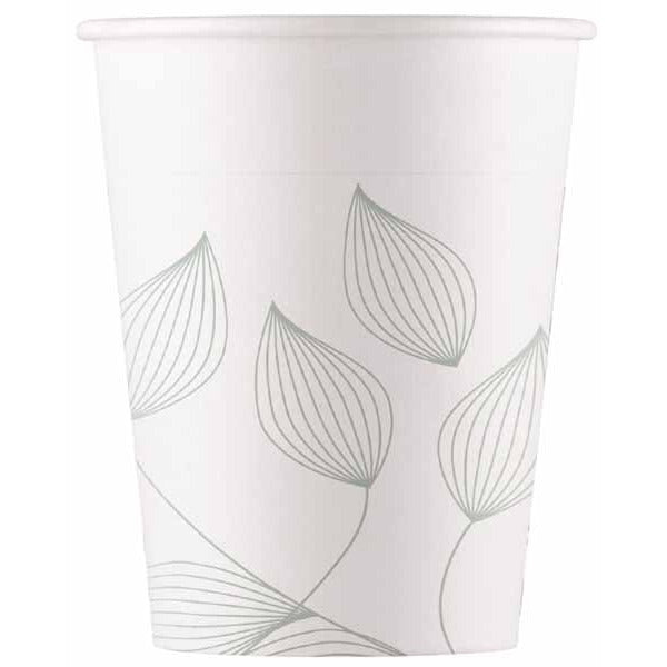 PAPER CUPS 7 OZ 8/PK LEAVES