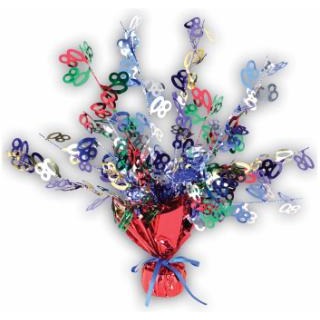 80 Gleam N Burst Centerpiece for 80th Birthday
