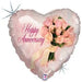Anniversary Bouquet Holographic Foil Balloon, 18 Inch