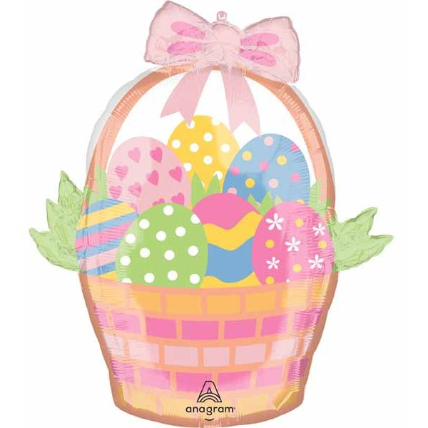 Easter Egg Basket 28-Inch Foil Balloon