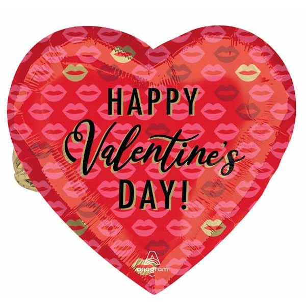 28-Inch Valentine's Day Kissy Lips Foil Balloon