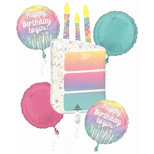 Pearlized Birthday Balloon Bouquet