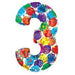 Party Megaloons Number 3 Balloon, 40 Inch