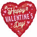 18-Inch Retro Valentine Heart Foil Balloon