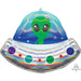Alien Spaceship 28 Inch Holographic Foil Balloon