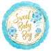Baby Boy Floral Geo 18-Inch Round Foil Balloon