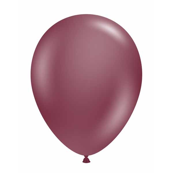 TUFTEX 17-Inch Samba Burgundy Latex Balloons, 50 Count