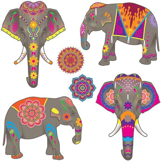 Découpes d'éléphants, lot de 6