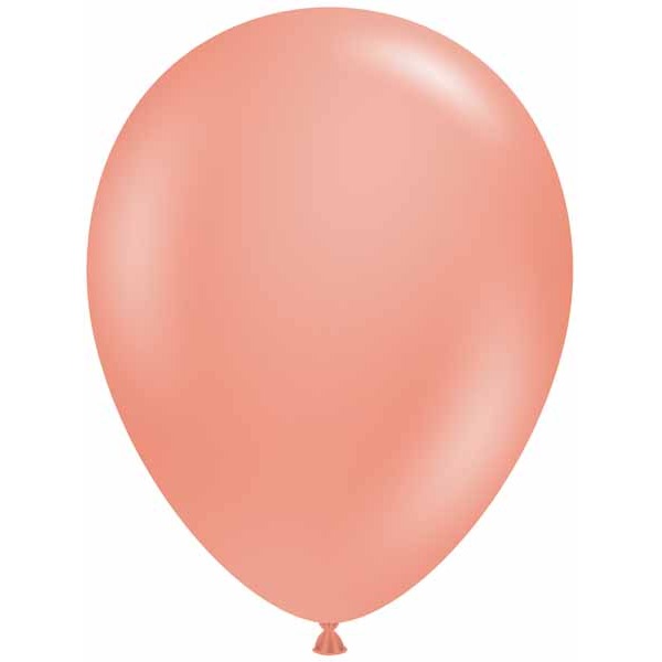 TUFTEX 11-Inch Rose Gold Metallic Latex Balloons, 100 Count