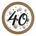 PAPER PLATE 9" 8/PK MILESTONE HBDAY "40"