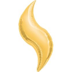 28-Inch Gold Curve Foil Balloon