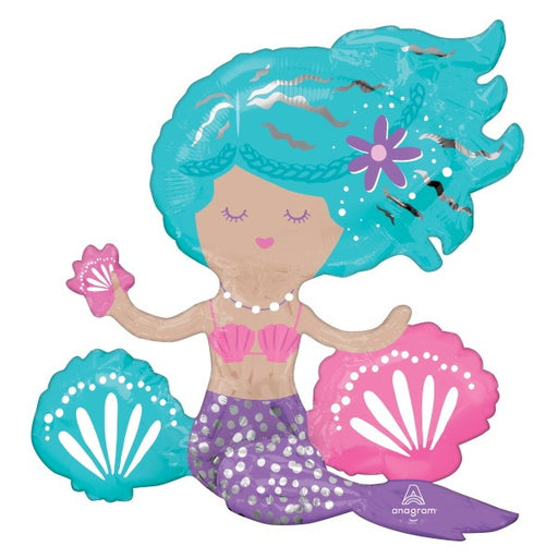 Shimmering Mermaid Sitting Foil Balloon
