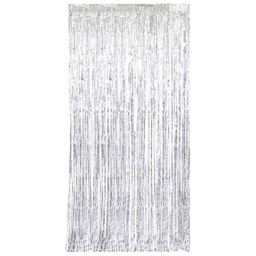Silver Foil Fringe Curtain, 3 ft x 6 ft