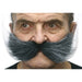 European Self-Adhesive Moustache in Black and Grey