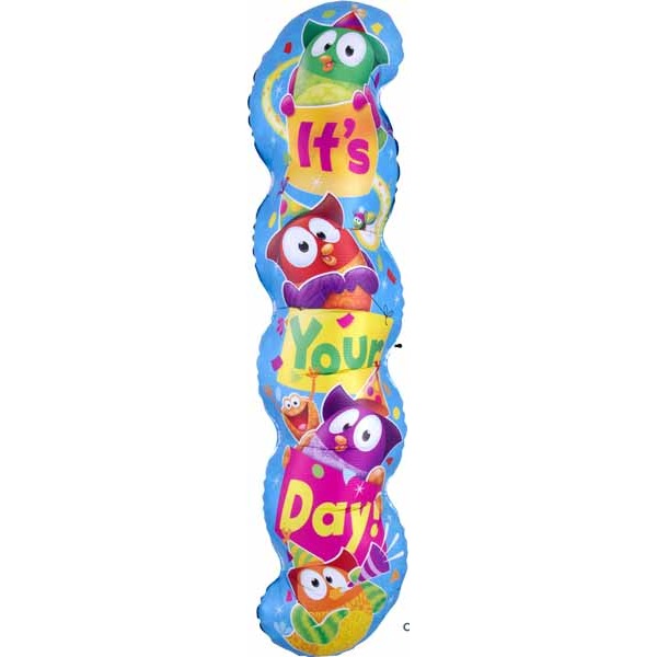 Owl & Stars Happy Birthday Foil Balloon, 40 Inch