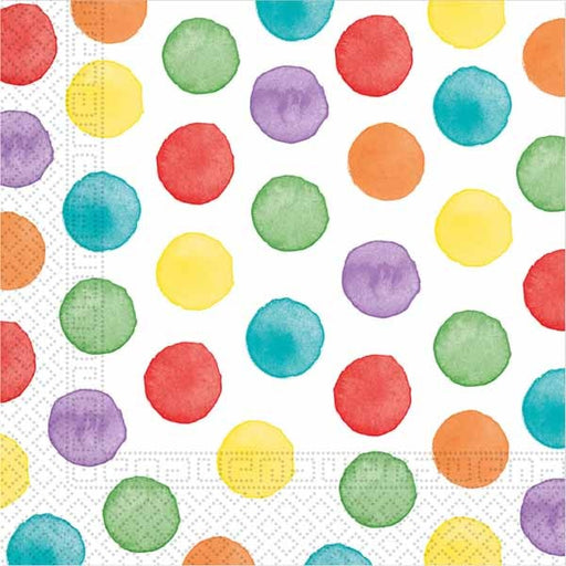 Multicolor Polka Dot 3-Ply Luncheon Napkins, 20 Count