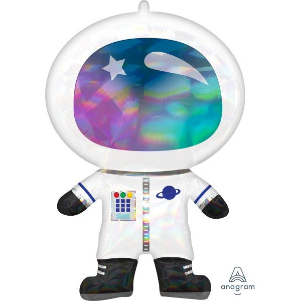 30-Inch Iridescent Astronaut Foil Balloon