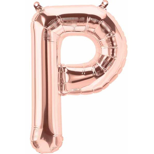 16-Inch Rose Gold Letter P Balloon