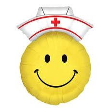 Smiley Nurse 28-Inch Shaped Foil Balloon