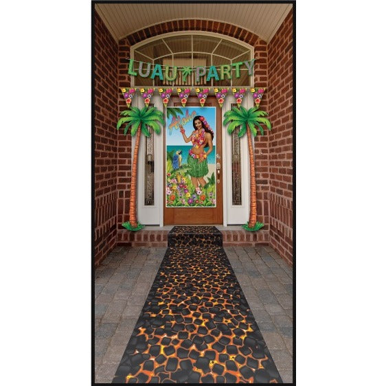 Hot Coals Luau Runner, 24 Inches x 10 Feet