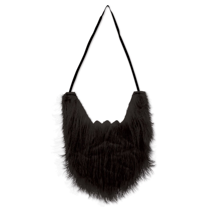 Black Costume Beard with Attached Elastic, 1 Count