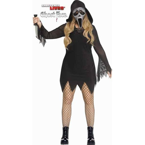 Mirror Bling Ghost Face Plus Size Costume, 22W/24W