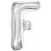 34 Inch Silver Letter F Foil Balloon