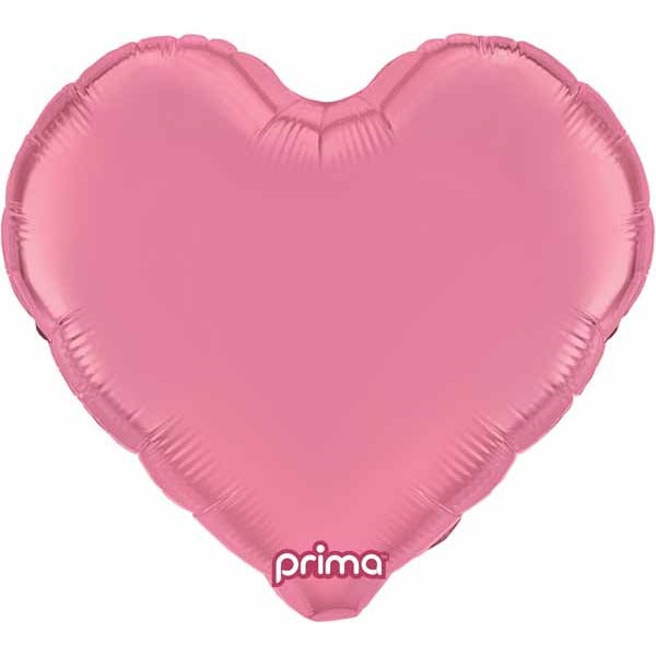 PRIMA LT PINK HEART 9" FOIL 6/PKGD