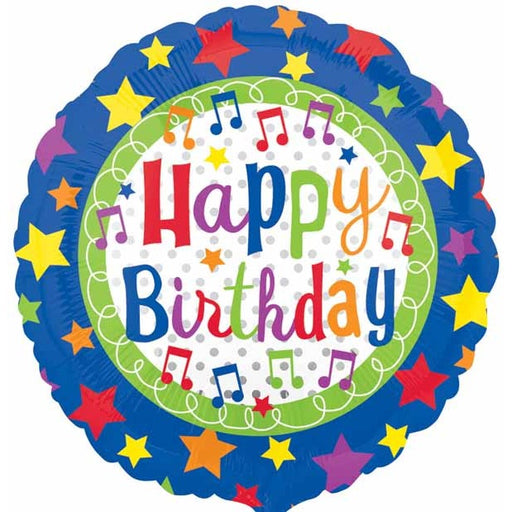 Birthday Stars 18-Inch One-Sided Foil Balloon