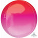 Red & Pink Ombre Orbz Foil Balloon