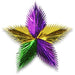 24-Inch Leaf Starburst Decoration in Gold, Green and Purple