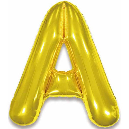 34-Inch Gold Letter A Foil Balloon