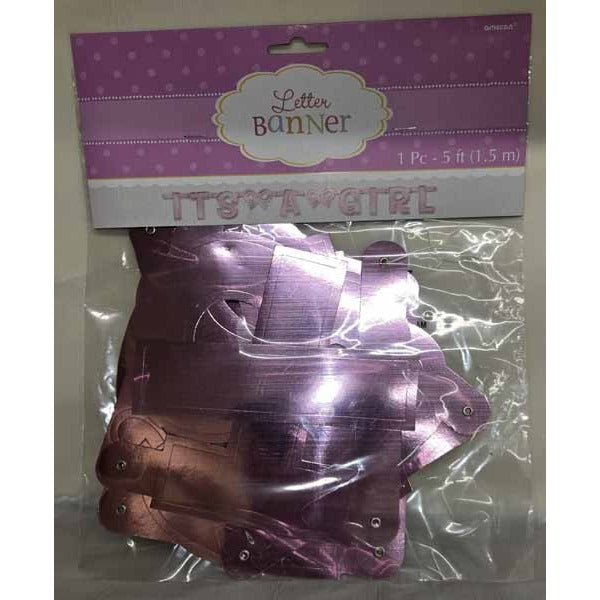 It's a Girl Foil Letter Banner