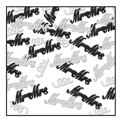 Mr & Mrs Confetti in Black & Silver