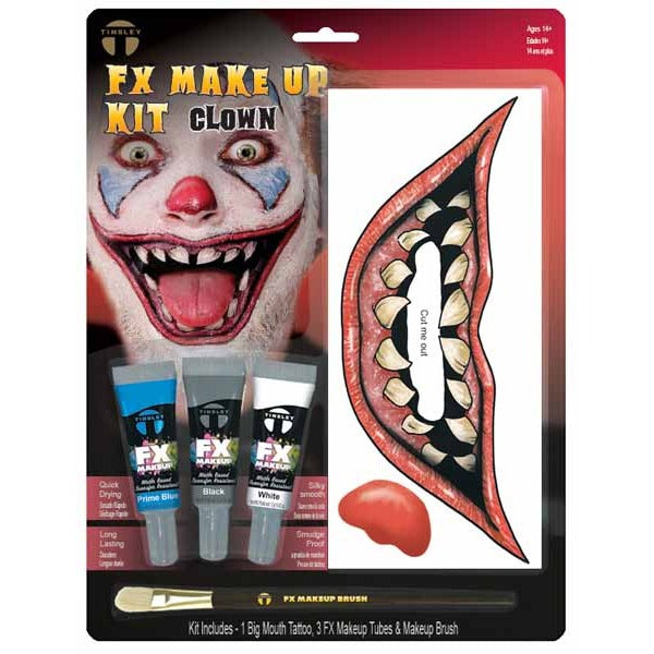 Tinsley Transfers Clown Makeup & Tattoo Kit