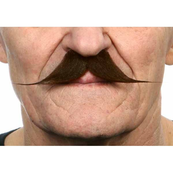 Dark Brown Costume Moustache, 12 x 3.5 cm