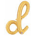 14" Gold Script Letter D Balloon