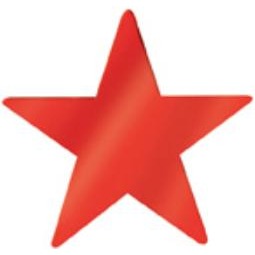 Red Die-Cut Foil Star Decoration, 20 Inch