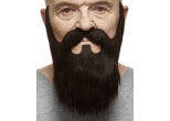Dark Brown Costume Moustache and Beard Set