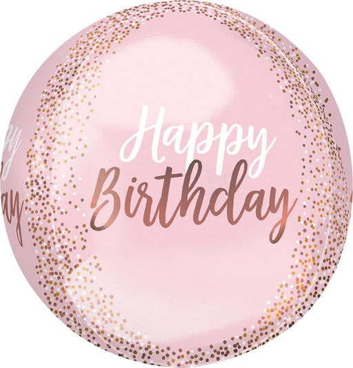 Blush Birthday 16" Orbz Balloon