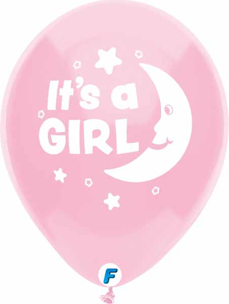 FUNSATIONAL 12" IT'S A GIRL MOON 8/BG