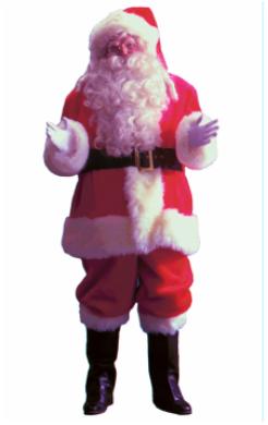 PROFESSIONAL SANTA RED PLUSH SUIT 42-48