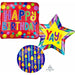 34" Birthday Stacked Shapes Foil Balloon