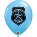Police Dept. Pale Blue 11-Inch Latex Balloons, 50 Count