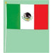 Mexican Rayon Flag with Stick, 11 x 18 Inches