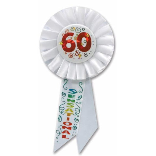 60 & Sensational 60th Birthday Rosette