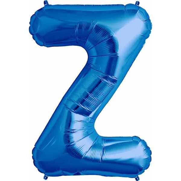 Blue Letter Z Balloon, 34 Inch