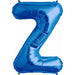 Blue Letter Z Balloon, 34 Inch