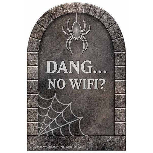 Dang... No WiFi? Comedy Halloween Tombstone Prop