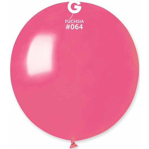 Gemar 19" Metallic Fuchsia #064 Latex Balloons, 25 Count
